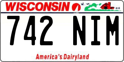 WI license plate 742NIM