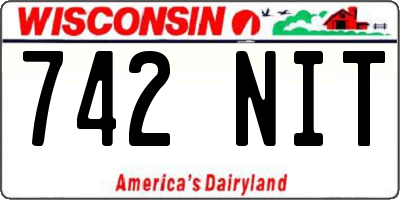 WI license plate 742NIT