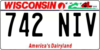 WI license plate 742NIV