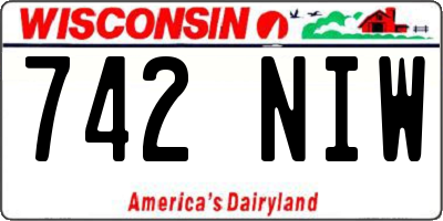 WI license plate 742NIW