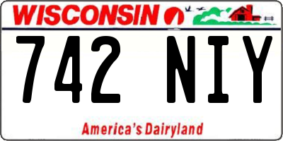 WI license plate 742NIY