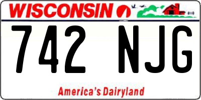 WI license plate 742NJG