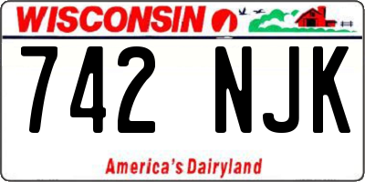 WI license plate 742NJK