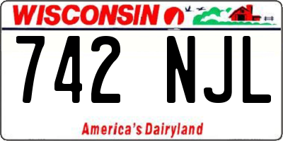 WI license plate 742NJL