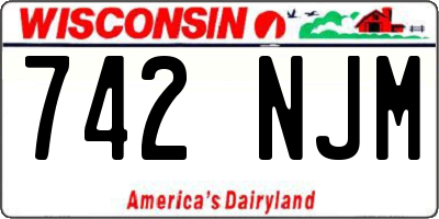 WI license plate 742NJM