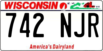 WI license plate 742NJR