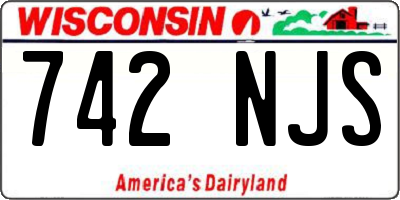 WI license plate 742NJS