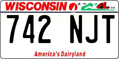 WI license plate 742NJT