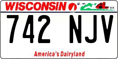 WI license plate 742NJV