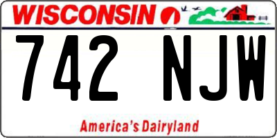 WI license plate 742NJW