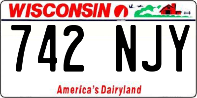 WI license plate 742NJY