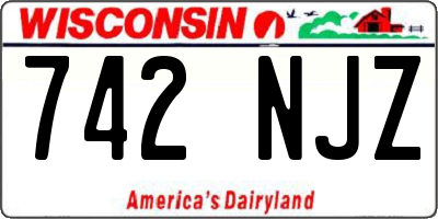 WI license plate 742NJZ