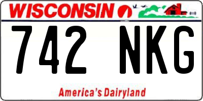 WI license plate 742NKG