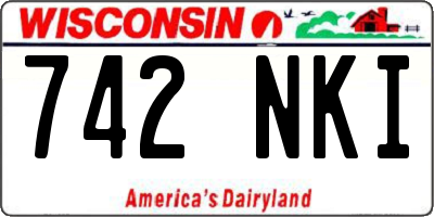 WI license plate 742NKI