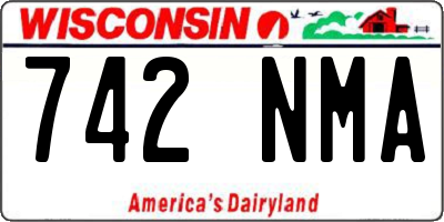 WI license plate 742NMA