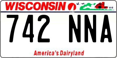 WI license plate 742NNA