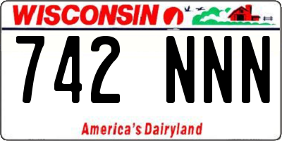 WI license plate 742NNN