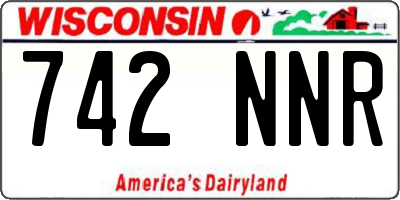 WI license plate 742NNR