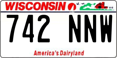 WI license plate 742NNW