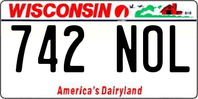 WI license plate 742NOL