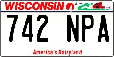 WI license plate 742NPA