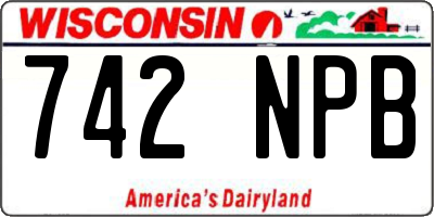 WI license plate 742NPB
