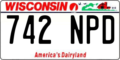 WI license plate 742NPD