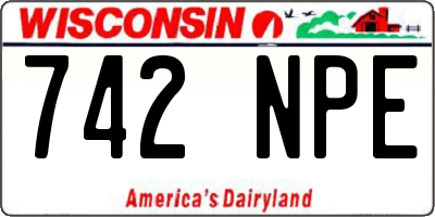 WI license plate 742NPE