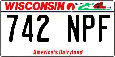 WI license plate 742NPF