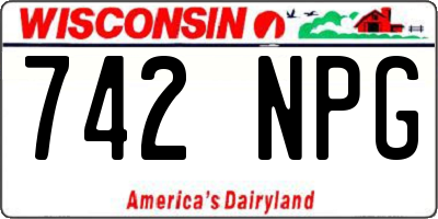 WI license plate 742NPG