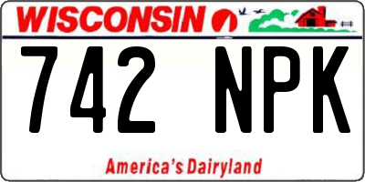 WI license plate 742NPK