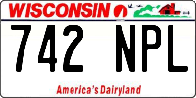 WI license plate 742NPL