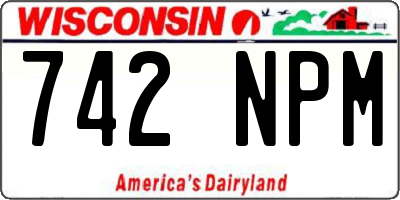 WI license plate 742NPM
