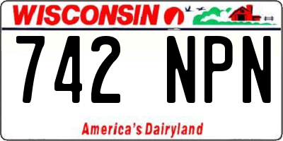 WI license plate 742NPN