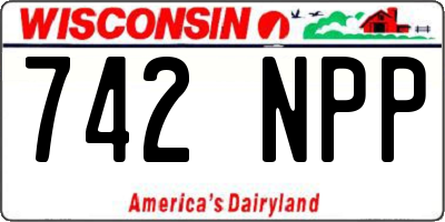 WI license plate 742NPP