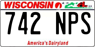 WI license plate 742NPS