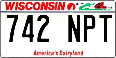 WI license plate 742NPT