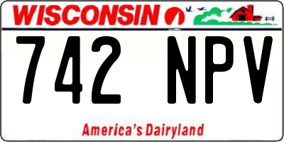 WI license plate 742NPV