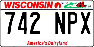 WI license plate 742NPX