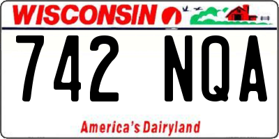 WI license plate 742NQA