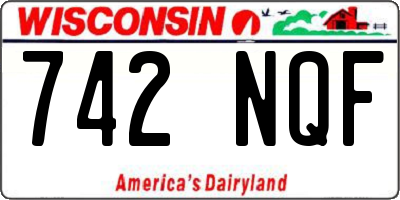 WI license plate 742NQF