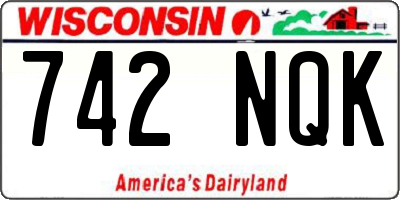 WI license plate 742NQK