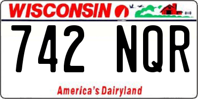 WI license plate 742NQR
