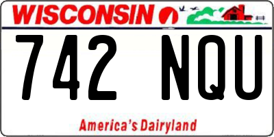 WI license plate 742NQU