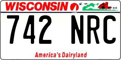 WI license plate 742NRC