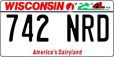 WI license plate 742NRD