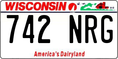 WI license plate 742NRG