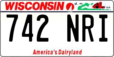 WI license plate 742NRI