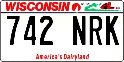 WI license plate 742NRK