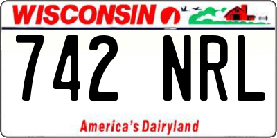 WI license plate 742NRL